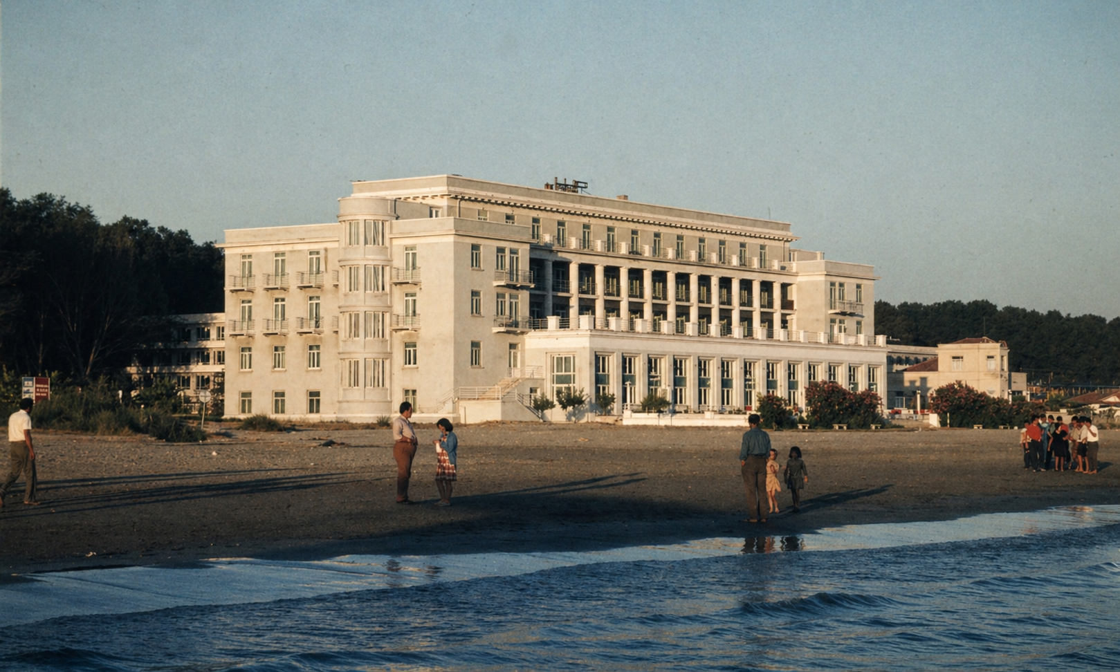 Adriatik Hotel in Durrës, Albania — archive photograph 1962